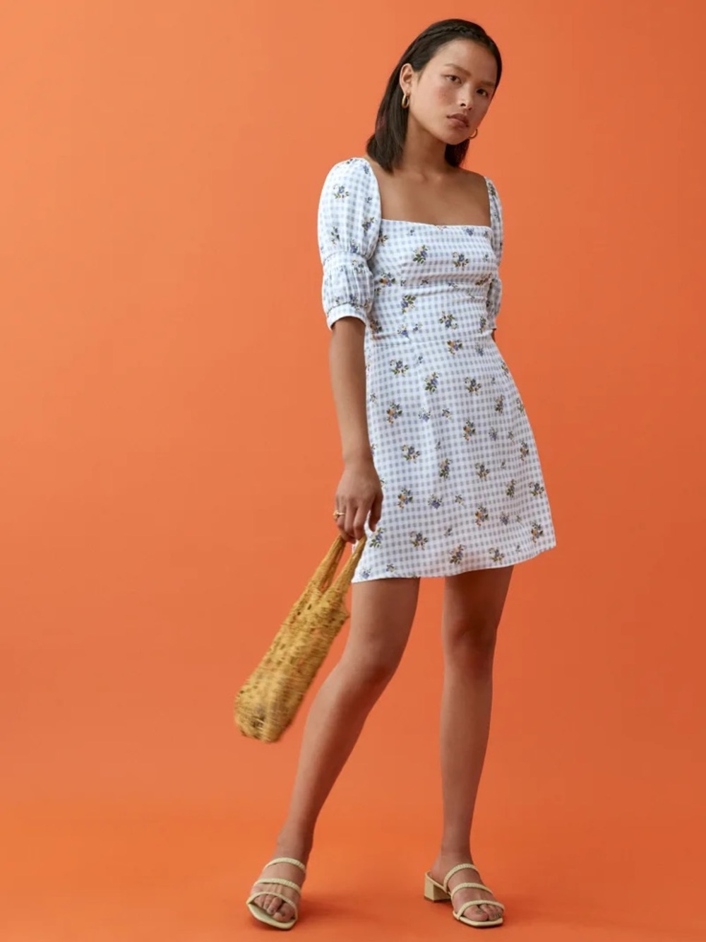 Reformation Dress | Blue Gingham | Kaley Dress - Picture 8 of 12